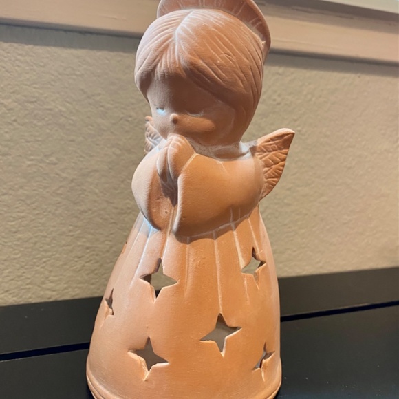 House of Lloyd Terra Cotta Praying Angel Tea Candle Holder & 4 Angel Ornaments - Picture 4 of 10